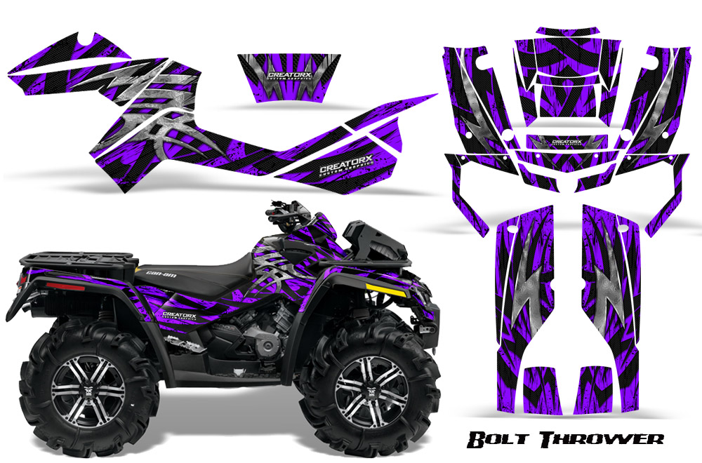 Can-Am Outlander XMR Graphics Kit Bolt Thrower Purple